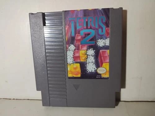 Tetris 2 Nintendo NES Game Cartridge Tested