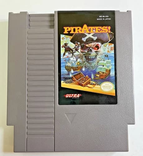 Ultra Games Sid Meier's Pirates! Nintendo NES 1987 Video Game Cartridge Only
