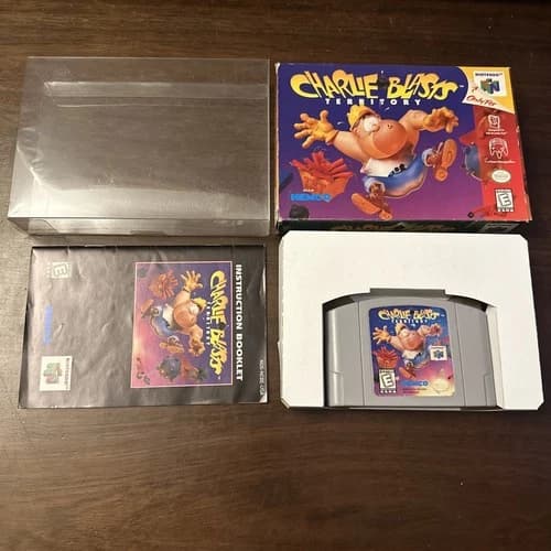 Charlie Blasts Territory (Nintendo 64 N64) Complete CIB - Tested - Authentic