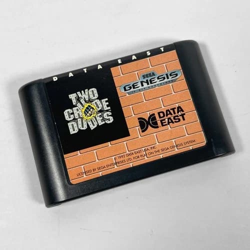 Two Crude Dudes Sega Genesis Video Game Cartridge Only - Tested & Working