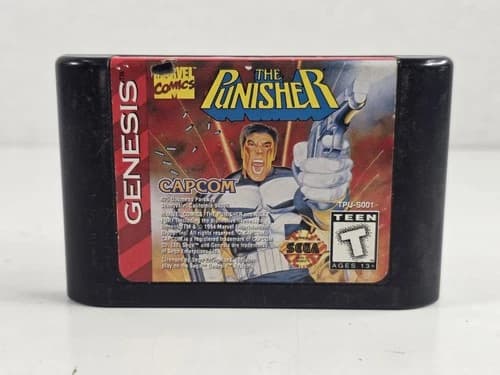 The Punisher (Sega Genesis, 1995) Authentic Game Cartridge Tested Marvel