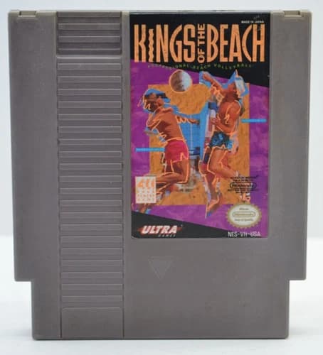 Kings of the Beach (Nintendo NES, 1990) Authentic Cleaned Tested Working