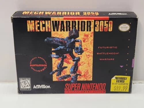 Mechwarrior 3050 (Super Nintendo, 1994) CIB