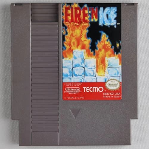 Fire 'n Ice NES Nintendo Game - Authentic/Cleaned/Tested TECMO