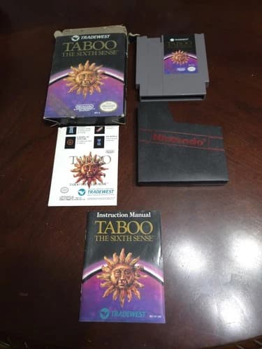 Tradewest Taboo: The Sixth Sense NES Complete Cartridge, Box, Manual