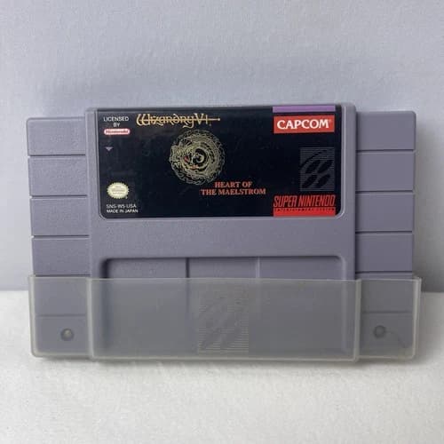 Wizardry V 5 Heart of The Maelstrom SNES Super Nintendo Game Cartridge Tested
