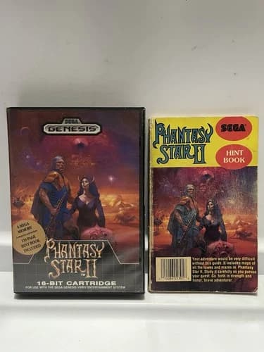 Phantasy Star II (Sega Genesis) CIB, Complete with Hint Book