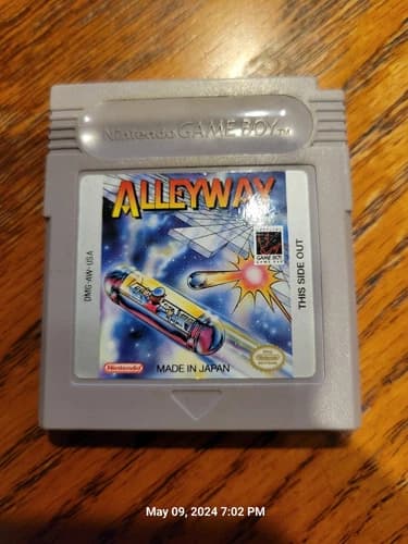 NINTENDO GAMEBOY ORIGINAL ALLEYWAY GAME AUTHENTIC TESTED CLEAN - NICE CONDITION