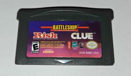 GameBoy Advance Battleship Risk Clue Game Cartridge