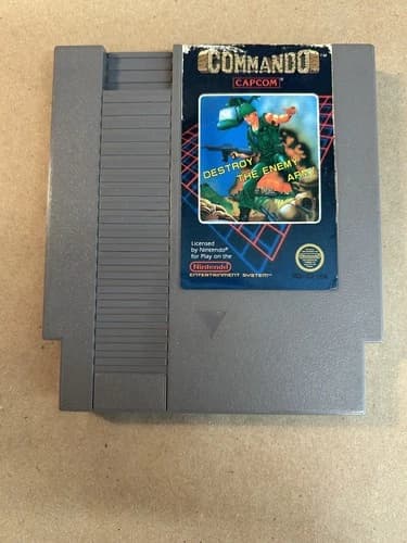 Commando NES Game Nintendo Entertainment System - Tested and Working - Cart Only