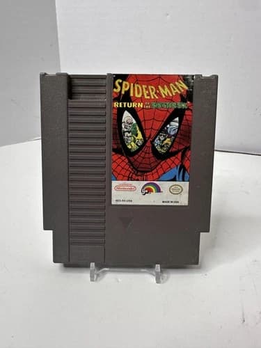 Vintage Spider-Man Return Of The Sinister Six Nintendo NES Game Cart LJN Action