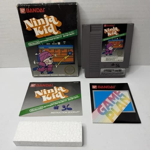 Ninja Kid (Nintendo NES, 1986) COMPLETE CIB Authentic Tested