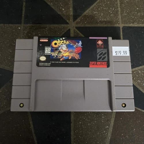 Oscar (Super Nintendo SNES, 1996) Authentic, Cleaned & Tested - Very Nice Shape!