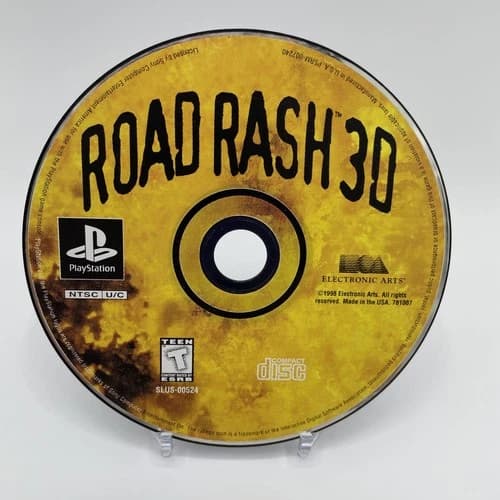 Road Rash 3D PS1 PlayStation 1 Disc Only Black Label