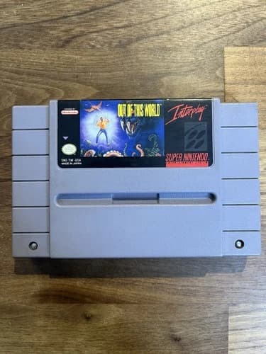 OUT OF THIS WORLD - Super Nintendo SNES Game (Authentic), Cleaned/Tested/Working