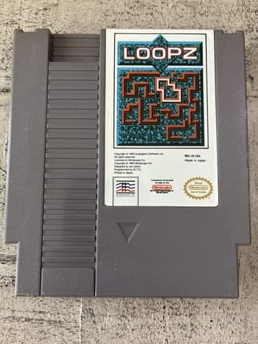 Loopz (NES, 1990) Cartridge - Authentic - Cleaned & Tested