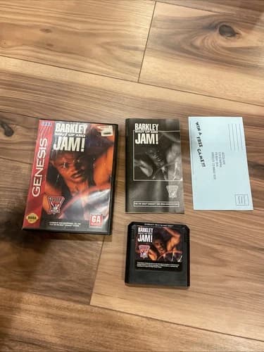 Barkley Shut Up and Jam! (Sega Genesis, 1994) Complete in Box CIB with Manual