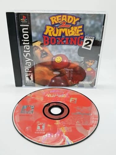 Ready 2 Rumble Boxing: Round 2 (Sony PlayStation 1, 2000) Black Label PS1
