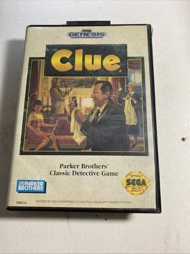 Sega Genesis Clue 1992 By Parker Brothers Tested And Cleaned