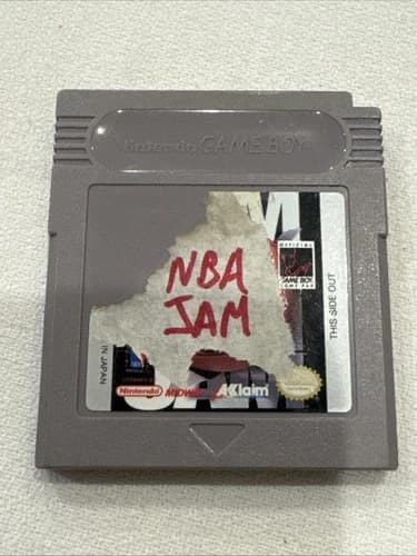 NBA Jam (Nintendo Gameboy) Poor Label Works Great! Fun Game! 🔥