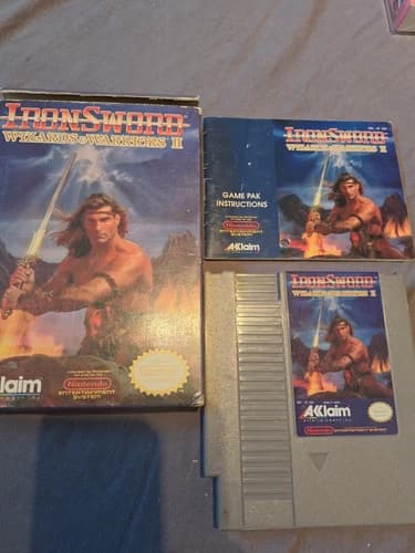 Iron Sword Wizard And Warriors 2 Cib Nintendo Nes