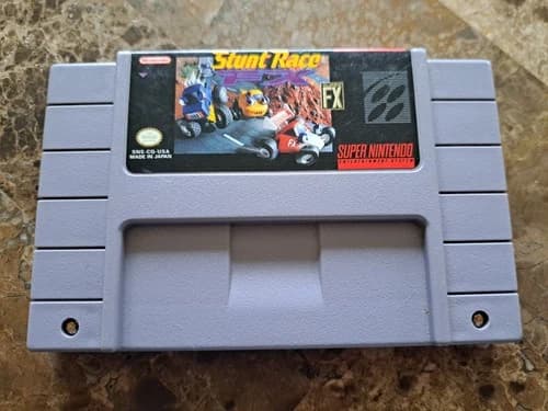 Stunt Race FX Super Nintendo SNES Authentic Free Fast Shipping Working