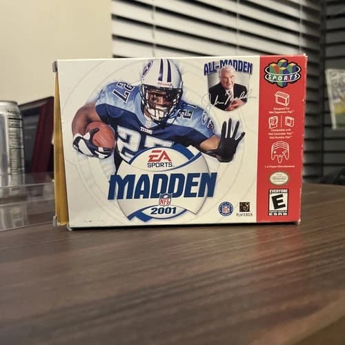 Madden NFL 2001 (Nintendo 64, 2000) Complete In Box CIB Madden 2001 N64 Game !!