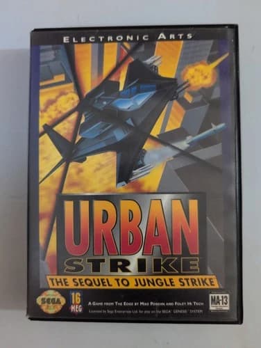 Urban Strike (Sega Genesis, 1994) CIB, Tested And Cleaned