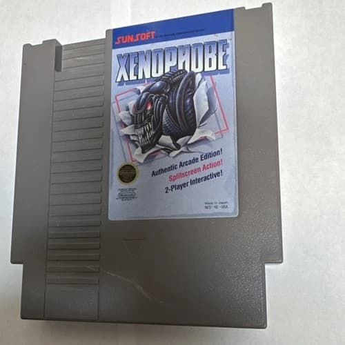 Xenophobe Nintendo NES Game Cartridge NTSC-U/C Arcade 2-Player