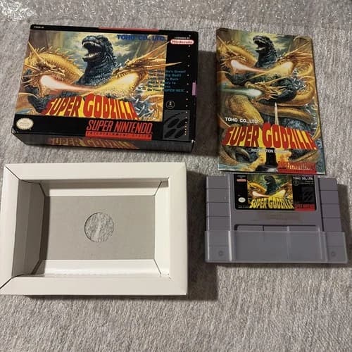 Super Godzilla (Super Nintendo Entertainment System, 1993) CIB w/ Manual