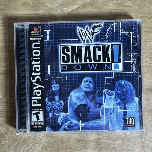 WWF Smackdown Sony PlayStation 1 PS1 CIB Complete Black Label Wrestling Game