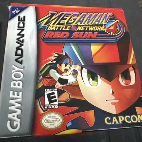Mega Man Battle Network 4 Red Sun (Nintendo Game Boy Advance, 2004) Complete CIB