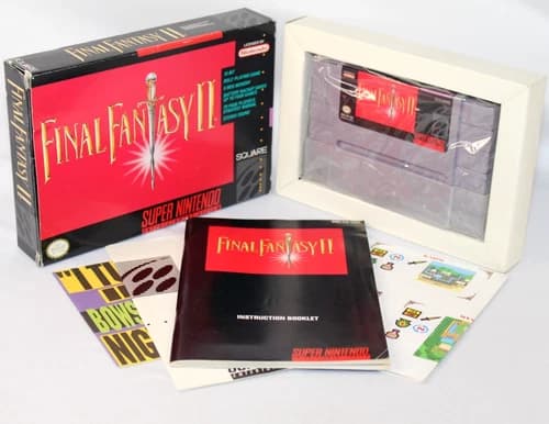 Final Fantasy II SNES Super Nintendo Complete CIB! GREAT Condition w/ RARE MAP!