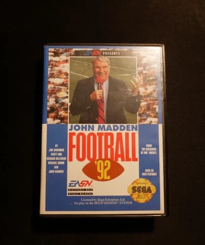 John Madden Football '92 (Sega Genesis, 1991) COMPLETE IN BOX