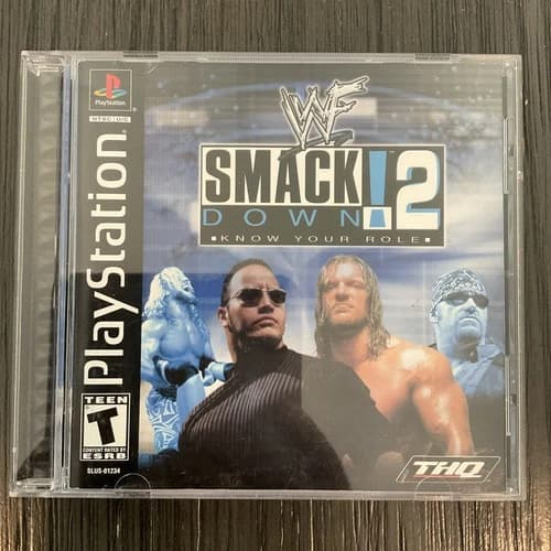 WWF Smackdown 2 Know Your Role (Playstation PS1) Black Label Complete CIB