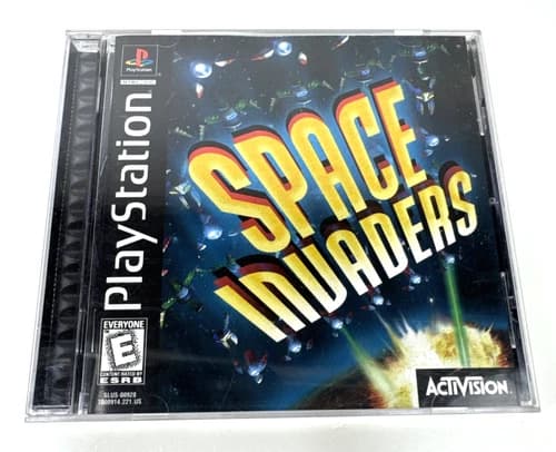 Space Invaders (Sony PlayStation 1, 1999) PS1 Complete CIB w/ Manual (Tested)