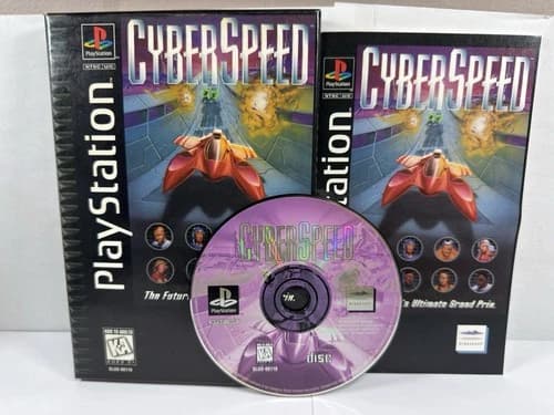 Cyberspeed Long Box (Sony PlayStation 1, 1995) PS1 Complete CIB TESTED!