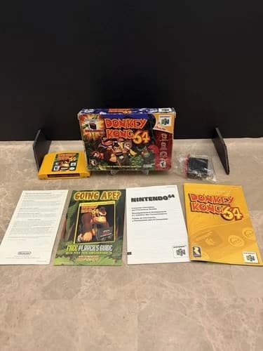 Donkey Kong 64 (Nintendo 64 1999) N64 Cartridge CIB Box With Expansion Pack Rare