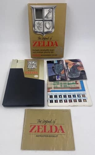 The Legend of Zelda NES Nintendo Complete CIB Manual Map RARE