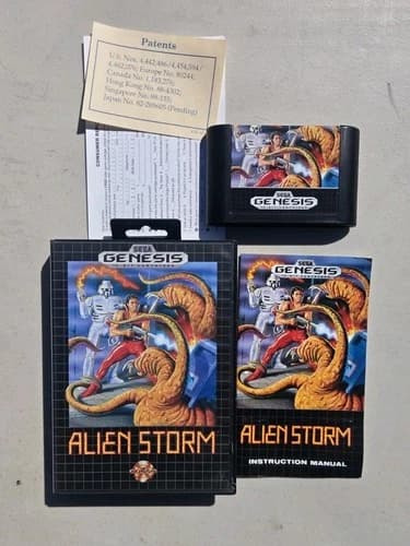 Alien Storm Sega Genesis 16-Bit Game CIB with Case and Manual 1991 Arcade Port