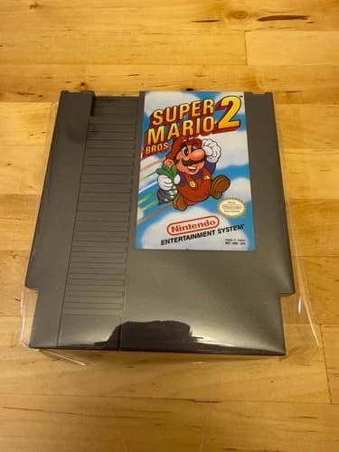 Super Mario Bros 2 (Nintendo NES, 1988) - Authentic, cleaned, tested, working!