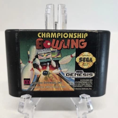 Championship Bowling (Sega Genesis, 1993) Tested Working - Cart Only