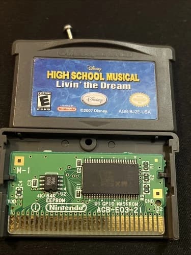 Authentic High School Musical: Livin' the Dream Game Boy Advance GBA Cleaned
