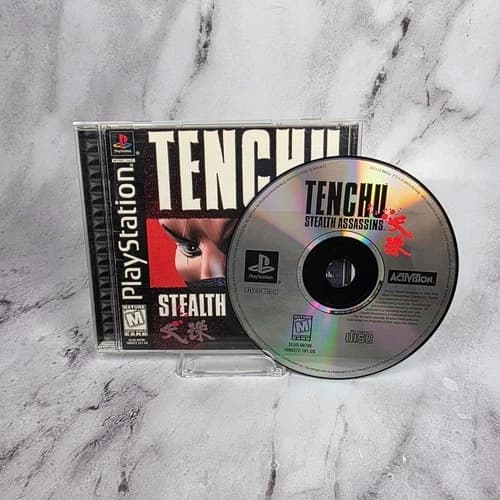 Tenchu Stealth Assassins PS1 PlayStation 1 CIB Complete w/ manual Black Label