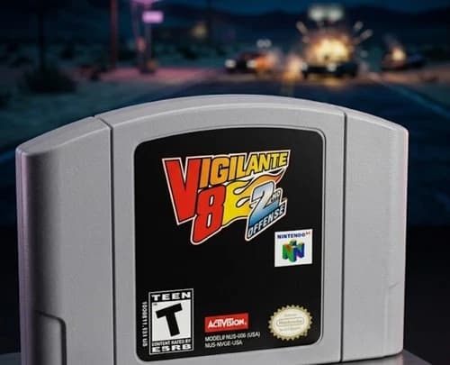 Vigilante 8: 2nd Offense N64 Game Cartridge – Classic Nintendo 64 Action Racing