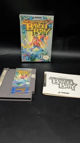 Adventures Of Bayou Billy Nintendo NES (1989) CIB Konami Blockbuster