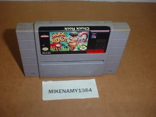 CHUCK ROCK game cartridge only - SUPER NINTENDO SNES