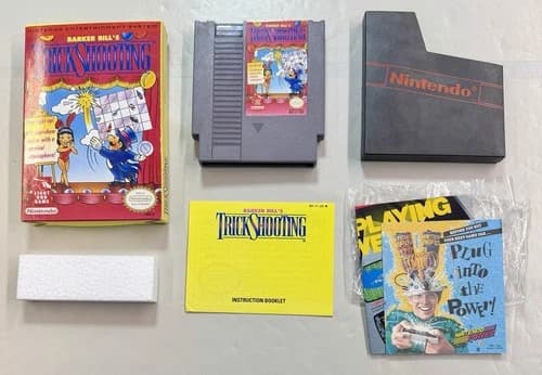 Barker Bill's Trick Shooting (NES Nintendo, 1990) Complete CIB - Authentic Clean