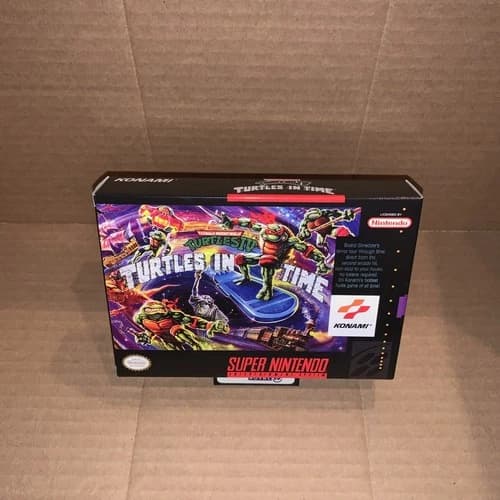 Teenage Mutant Ninja Turtles IV 4 Turtles In Time SNES 1992 TMNT CIB Read Desc