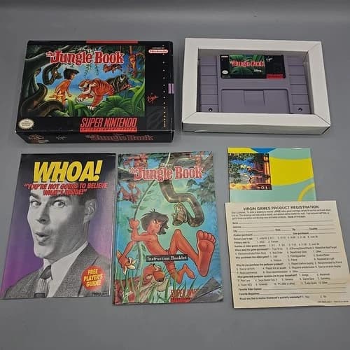 Disney’s The Jungle Book (Super Nintendo SNES) Complete With Manual CIB